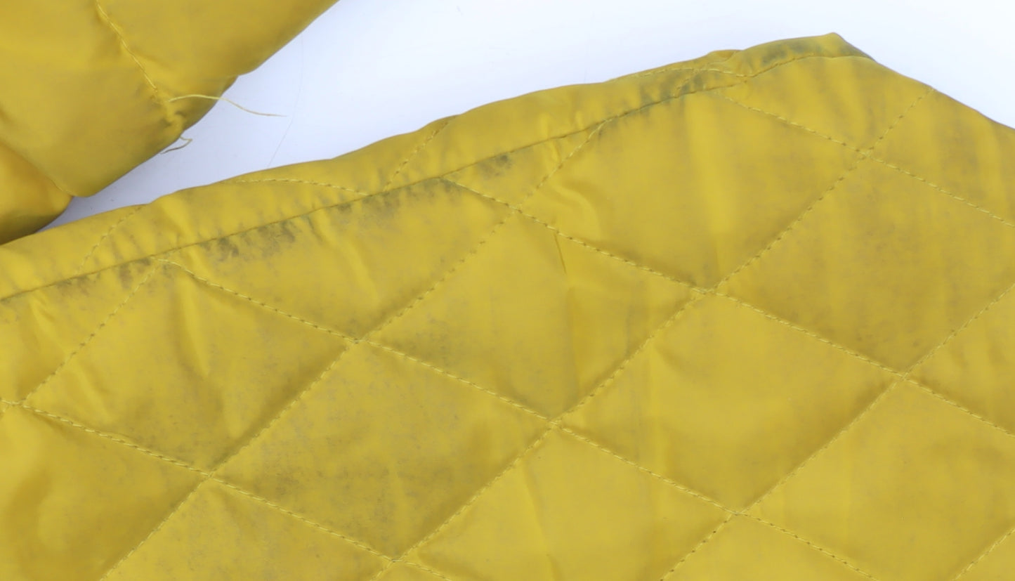 Regatta Women's Yellow Quilted Hooded Jacket Size 14