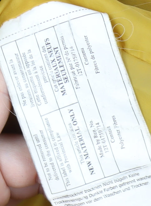 Regatta Women's Yellow Quilted Hooded Jacket Size 14