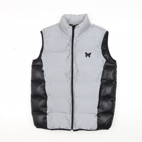 Good For Nothing Unisex Kids Black/Grey Puffer Jacket 13-14 Years