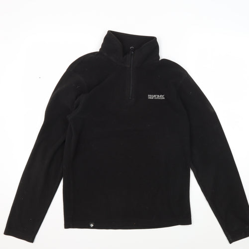 Regatta Unisex Black Fleece 1/4 Zip Sweatshirt