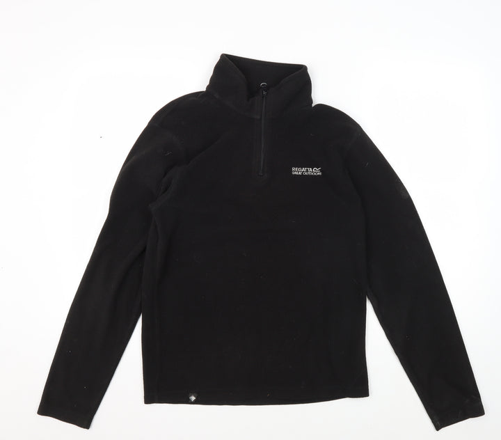 Regatta Unisex Black Fleece 1/4 Zip Sweatshirt