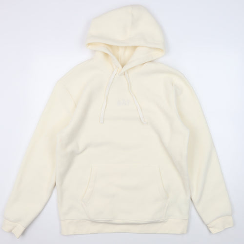 Gap Women's Ivory Pullover Hoodie, M, Casual Fleece