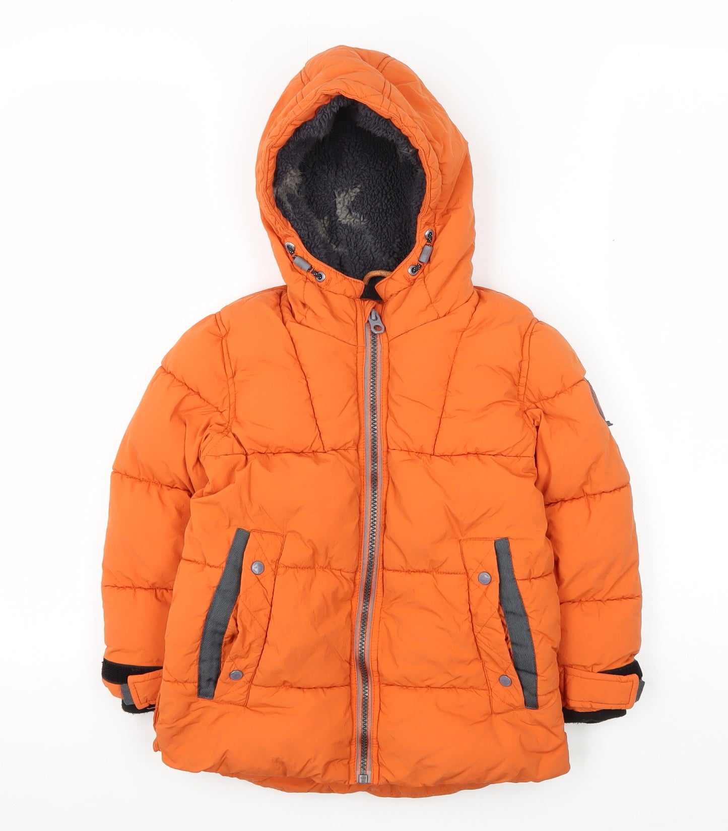 Next Boys Orange Puffer Jacket, 4 Years, Winter Essential, Hooded
