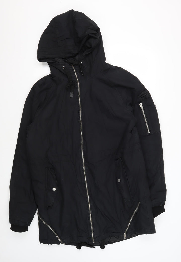 Bershka Women's Black Anorak Jacket Size 10