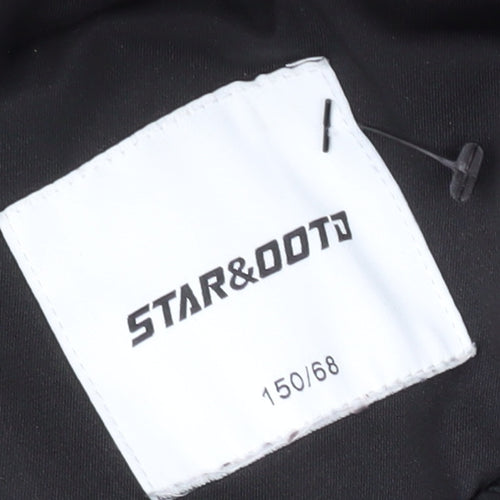 Star&Dot Boys Black Hooded Parka Jacket - 11 Years
