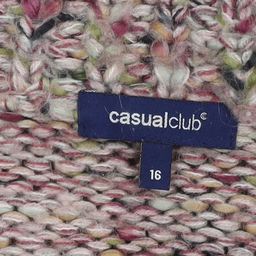 Casual Club Women’s Multicoloured Size 16 Chunky-Knit Jumper