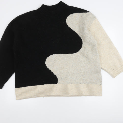 Monki Women's Multicoloured Mock Neck Jumper, Size M