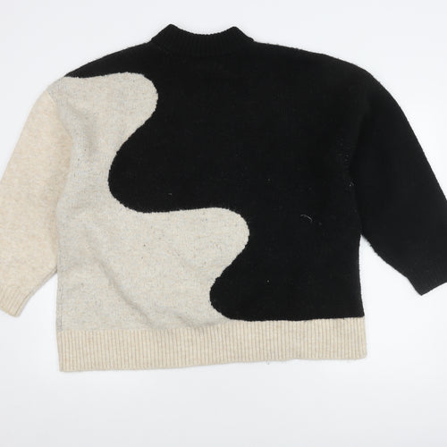 Monki Women's Multicoloured Mock Neck Jumper, Size M