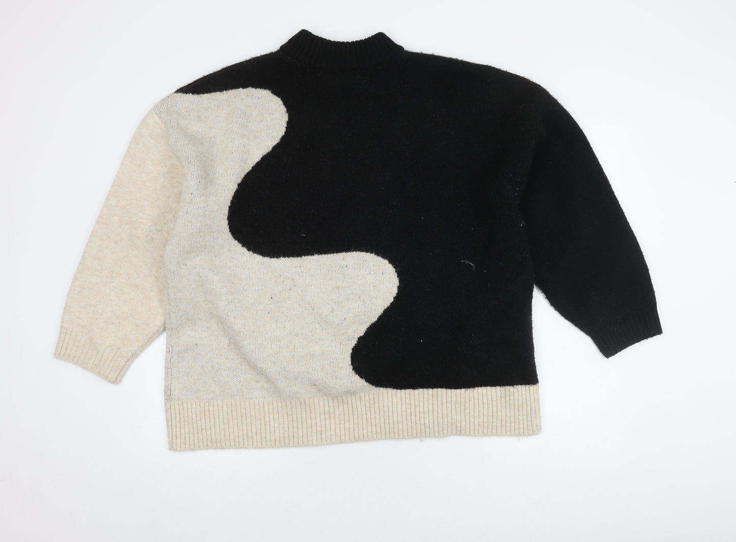 Monki Women's Multicoloured Mock Neck Jumper, Size M