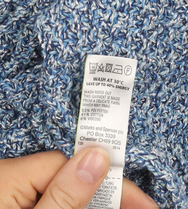 Marks and Spencer Women's Blue Knit Pullover Jumper Size 18