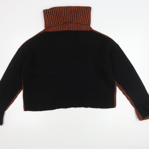 Topshop Women's Roll Neck Striped Pullover Jumper S