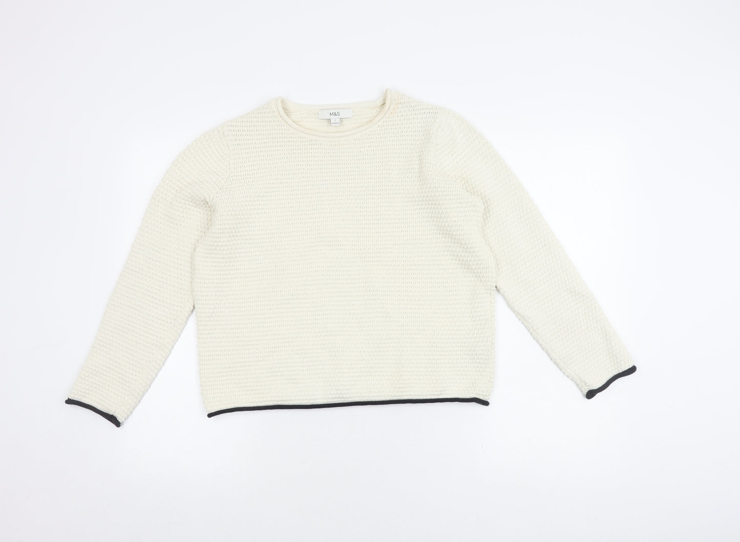 Marks and Spencer Women's Ivory Knit Jumper - S