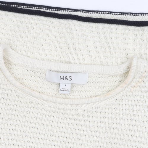 Marks and Spencer Women's Ivory Knit Jumper - S
