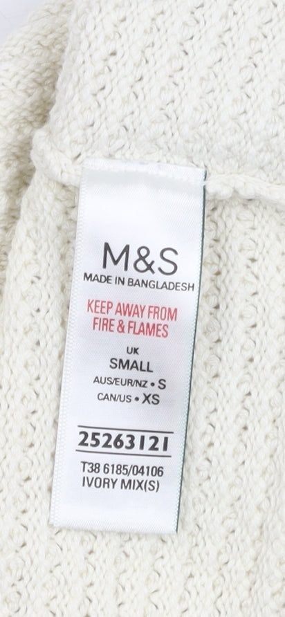 Marks and Spencer Women's Ivory Knit Jumper - S