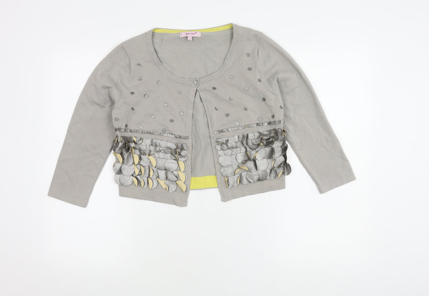 Marks and Spencer Women's Grey Cardigan, Size 12