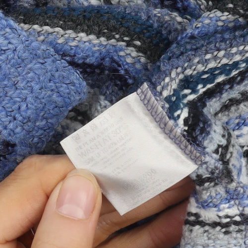 Marks and Spencer Women's Blue Striped Cardigan, M