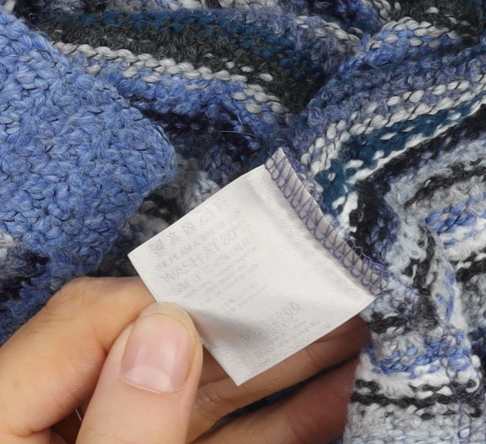 Marks and Spencer Women's Blue Striped Cardigan, M