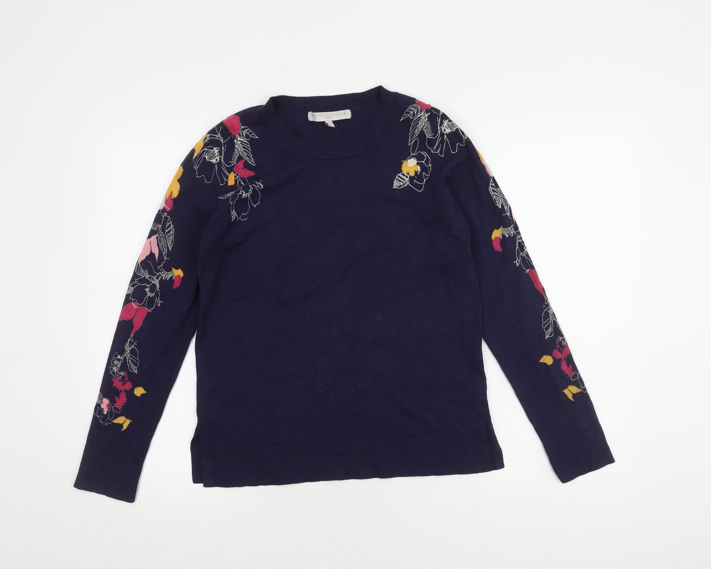 Next Women's Blue Floral Pullover Jumper, Size 10