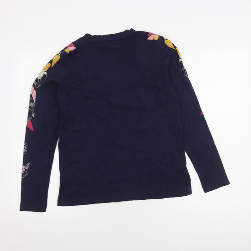 Next Women's Blue Floral Pullover Jumper, Size 10