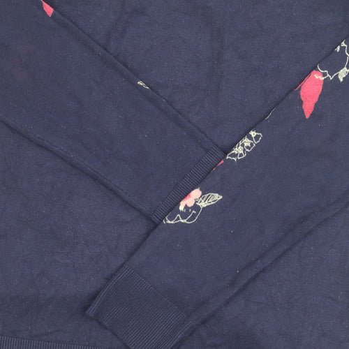 Next Women's Blue Floral Pullover Jumper, Size 10