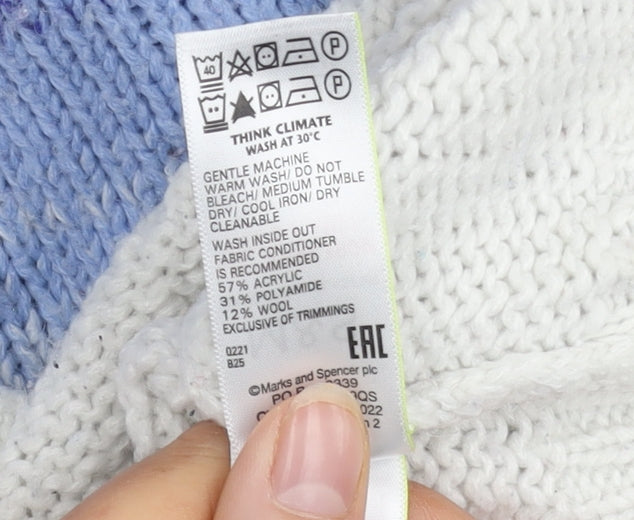 Per Una Women's Multicoloured Crew Neck Jumper Size 12