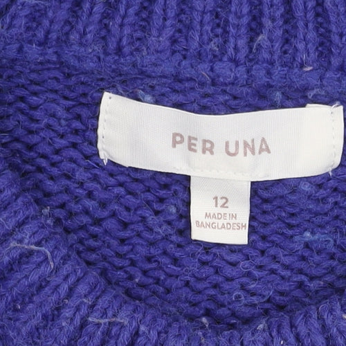 Per Una Women's Multicoloured Crew Neck Jumper Size 12
