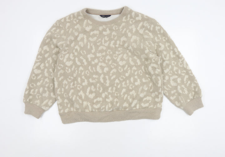 Marks and Spencer Women's Beige Animal Print Jumper M