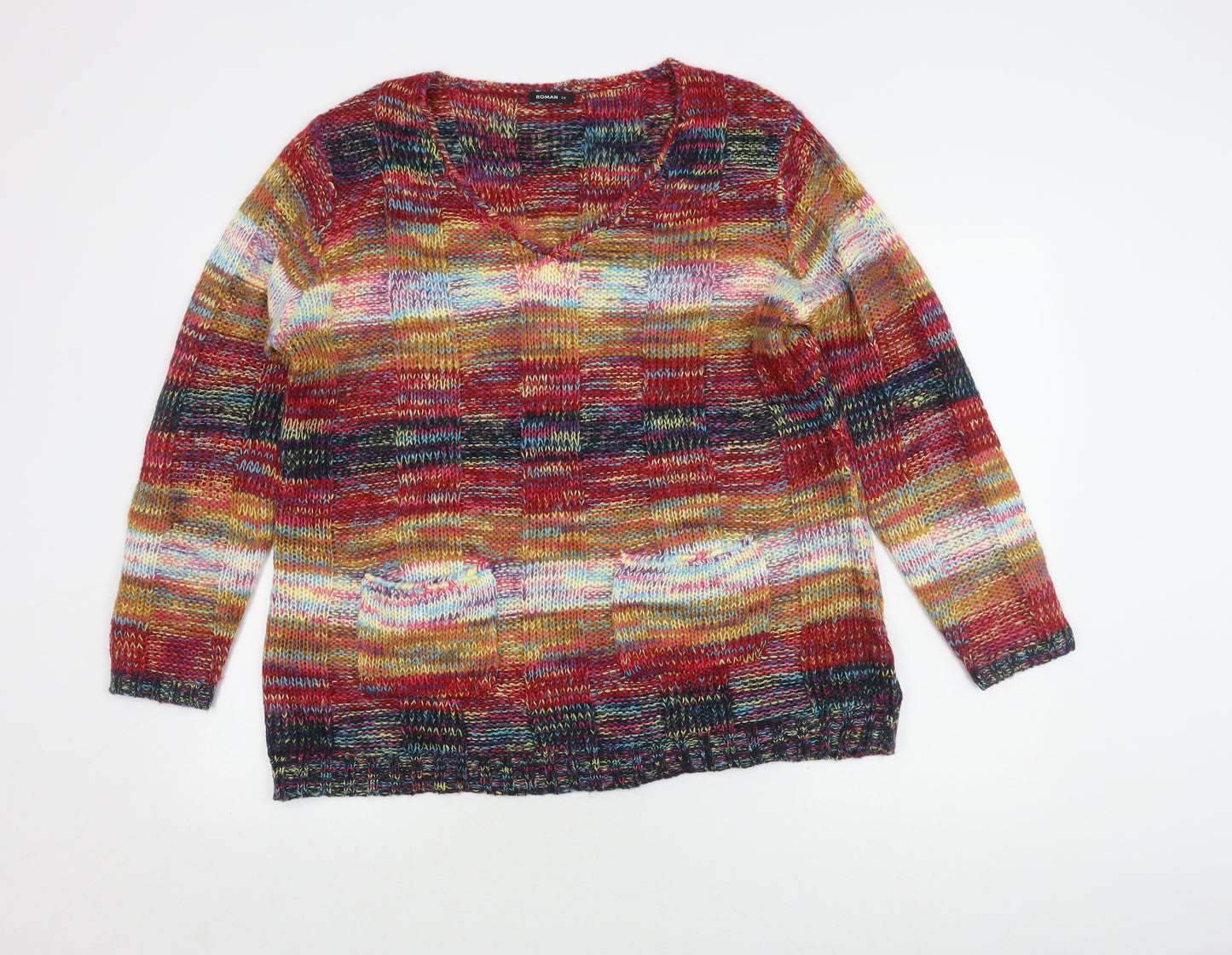 Roman Women's Multicoloured Knit Pullover Size 12