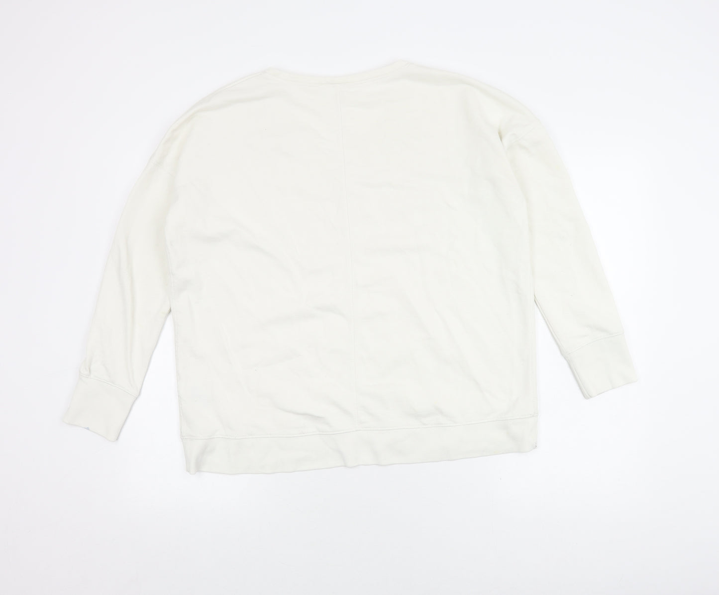 Gap Women's White V-Neck Pullover Jumper - Size M