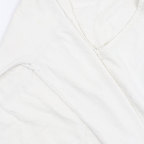 Gap Women's White V-Neck Pullover Jumper - Size M