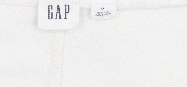 Gap Women's White V-Neck Pullover Jumper - Size M