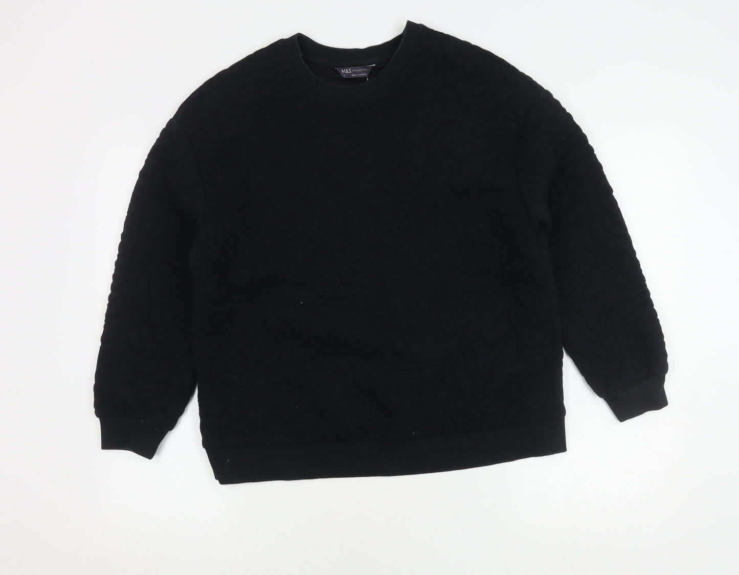 Marks and Spencer Women's Black Pullover Sweatshirt Size 14