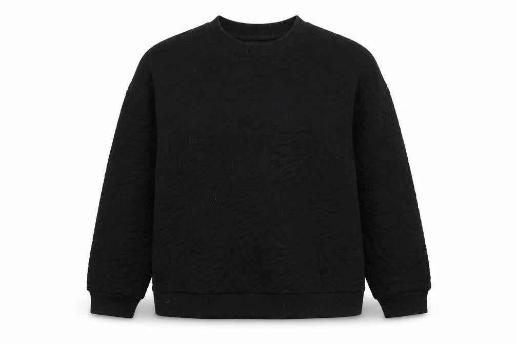 Front view of Marks & Spencer Women's Black Pullover Sweatshirt, size 14