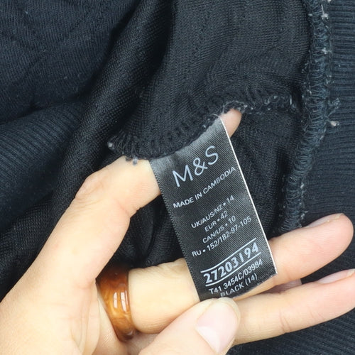 Marks and Spencer Women's Black Pullover Sweatshirt Size 14