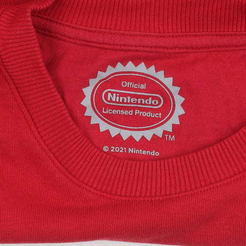 Nintendo Boys Red Pullover Sweatshirt 11-12 Years Christmas Style