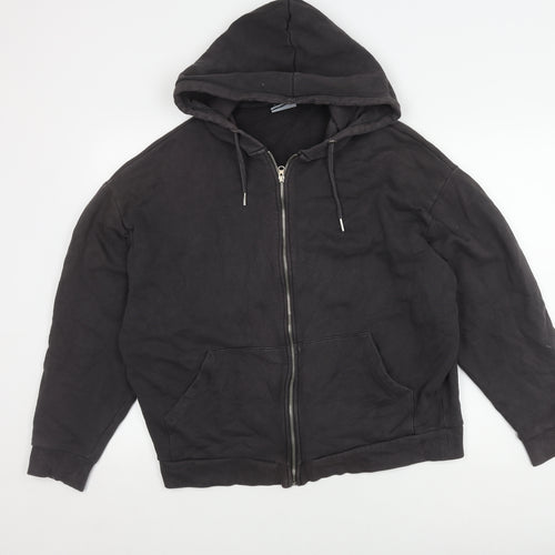 ASOS Men's Black Hooded Full Zip Jacket - Size L