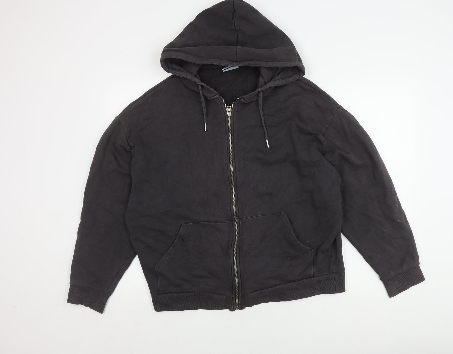 ASOS Men's Black Hooded Full Zip Jacket - Size L