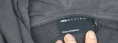 ASOS Men's Black Hooded Full Zip Jacket - Size L