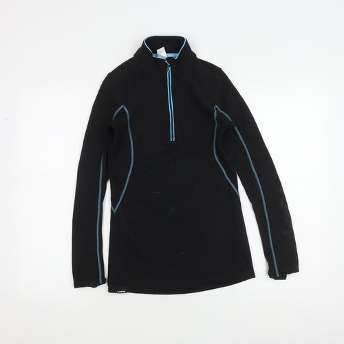 Oxylane Women's Black XS Lightweight Zip Sweatshirt