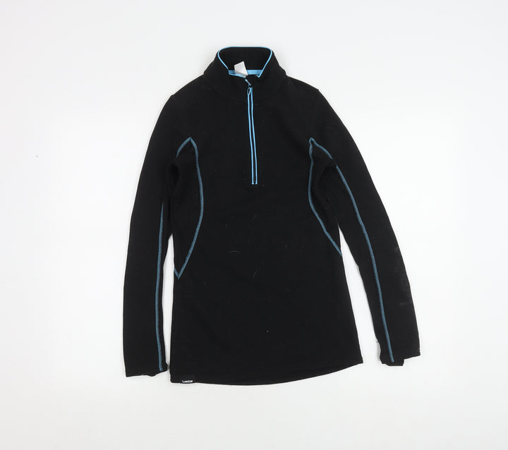 Oxylane Women's Black XS Lightweight Zip Sweatshirt
