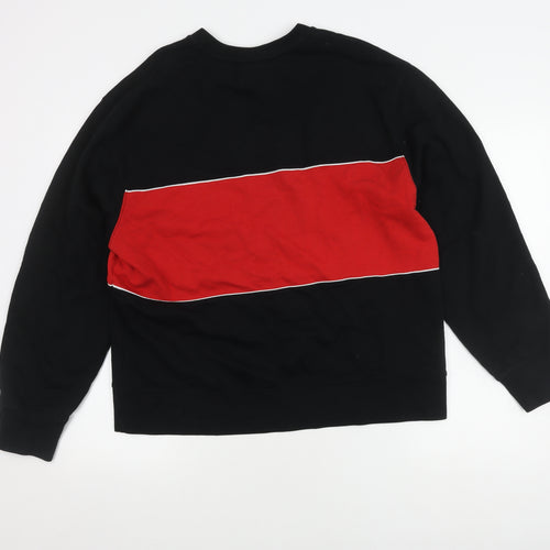 Topman Men's Black Red Pullover Sweatshirt M