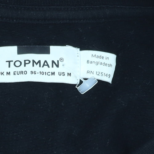 Topman Men's Black Red Pullover Sweatshirt M