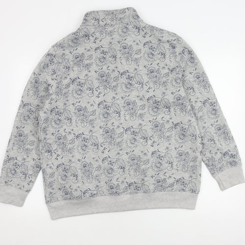 Damart Women’s Grey Floral Jumper L