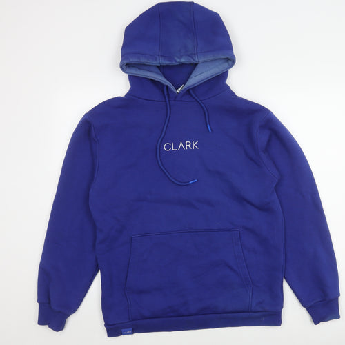 mula. Men's Blue Hoodie M Pullover with Logo