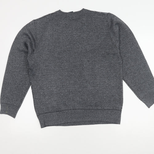 JINHAOLAI Grey Cable-Knit Pullover Jumper, L, Men's Casual
