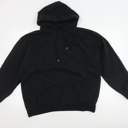 boohooMAN Men's M Black Cartoon Pullover Hoodie