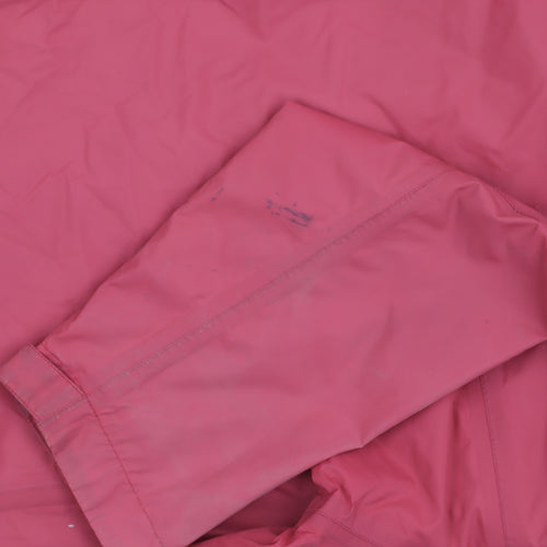 Joules Women's Pink Hooded Rain Jacket Size 16