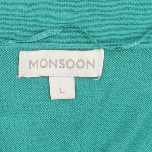 Monsoon Women’s Green Knit Shrug Large