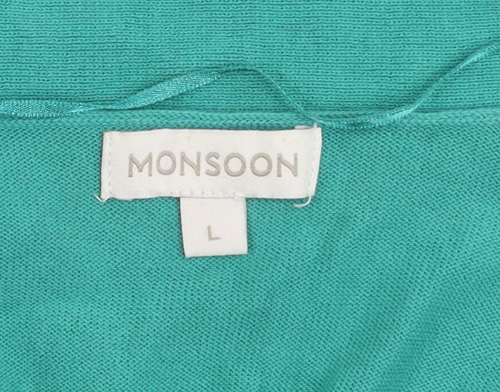 Monsoon Women’s Green Knit Shrug Large