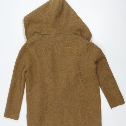 Zara Women’s Brown Hooded Cardigan Size 12